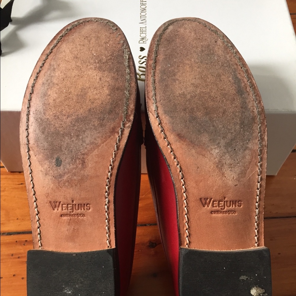 Rachel Antonoff Red Plaid Loafers - Picture 3 of 6